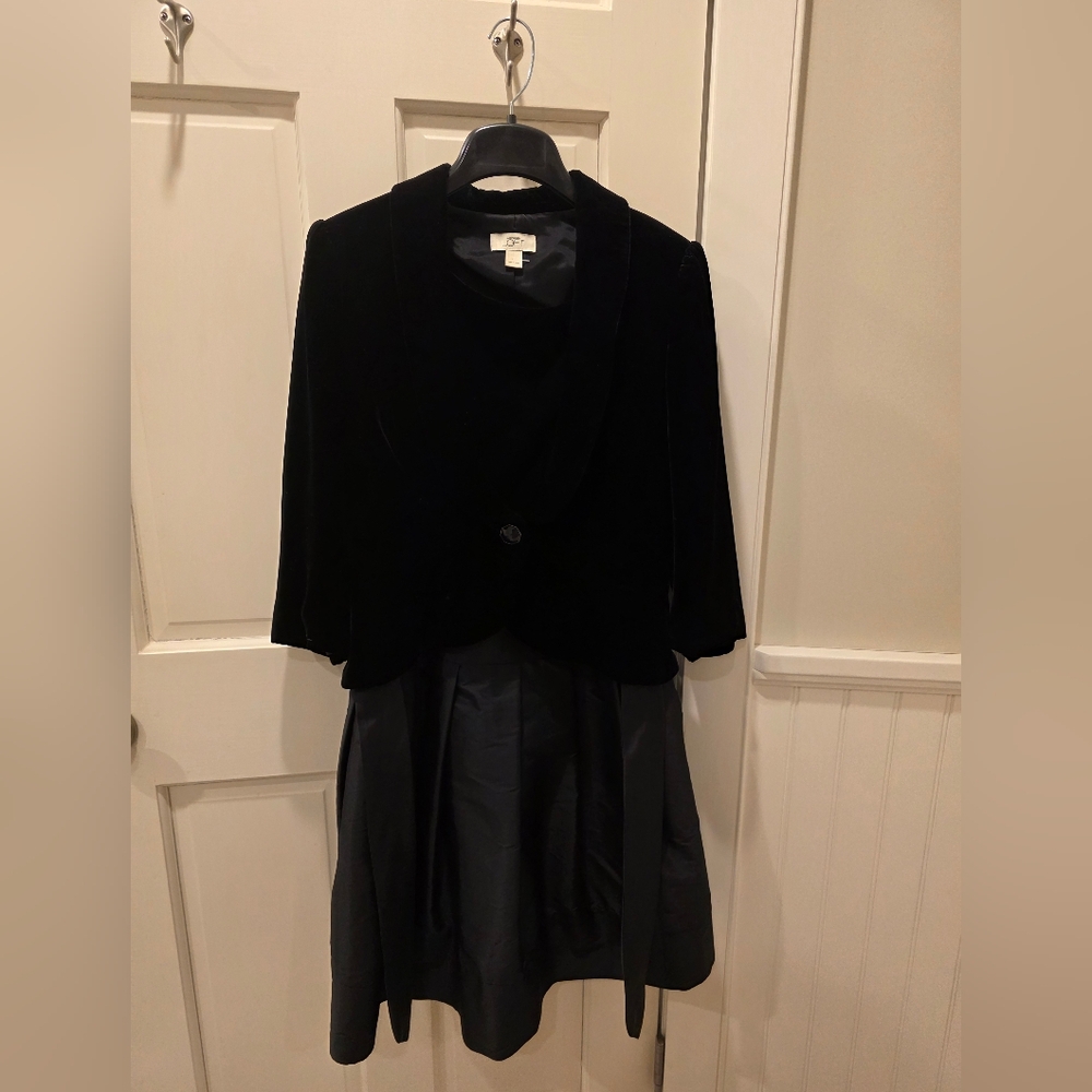 Evan Picone Velvet Dress With Jacket